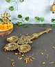 Bamboo Tree Jewels- Big Pooja Brass Spoon 3 Diyas Gold & Black