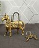 Bamboo Tree Jewels- Handmade Horse Design Brass Lock Gold & Black