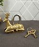 Bamboo Tree Jewels- Handmade Deer Design Brass Lock Gold & Black