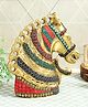 Bamboo Tree Jewels- Horse Head With stone Work Brass Table top Multicolor