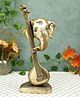 Bamboo Tree Jewels- Sitar Ganesh Table top Brass Idol Gold & Black