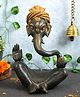 Bamboo Tree Jewels- Black & Golden MODERN GANESH Brass Idol Gold & Black