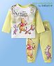 Babyoye Disney Terry Knit Full Sleeves Sweatshirt & Lounge Pant Set With Winnie the Pooh Graphics - Lime Green