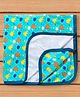 OHMS Interlock Knit Wrappers with Leaves Print L 75 x W 75 cm - Aqua Blue