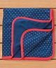 OHMS Interlock Knit Wrappers with Circle Print L 75 x W 75 cm - Navy Blue