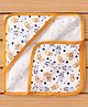 OHMS Interlock Knit Wrappers with Happy Dog Print L 75 x W 75 cm - Yellow & White