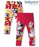 Babyoye Disney Eco Conscious Full Length Leggings with Minnie Mouse Print Pack of 2 - Red
