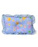 Baby Pillow Heart Print - Light Blue