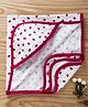 Tinycare Hooded Towel Strawberry Print - Dark Pink