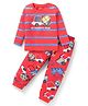 Babyhug Cotton Knit Full Sleeves Night Suit With Truck Print - Red