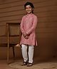 P-MARK Full Sleeves Sequins Embellished Kurta With Solid Pyjama Set - Pink