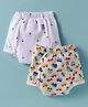Ben Benny  Cotton Knit & Padded Shorts with Vehicle & Anchor Print Pack of 2 - White & Blue