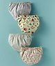 Ben Benny Interlock Knit Bloomers With Floral Print Pack of 4 - White & Grey