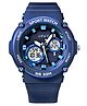 Spiky Round Premium Analog Digital Kid Watch - Blue