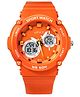 Spiky Stylish Premium Analog Digital Watch - Orange