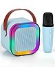 FLAZE Karaoke Machine for Kids Adults with Wireless Mics Portable Bluetooth Speaker & Dynamic Lights Birthday Gift for Girls, Boys & Toddlers Home Outdoor Travel-PACK OF 1- K12 (Color & design May Vary)