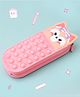 Kitty Shape Pencil Box with Pop It Applique - Pink