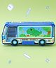 ZOE Bus Shaped Cartoon Print Pencil Box - Blue