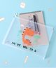 ZOE Transparent Folder with Dino Print - Orange