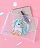 ZOE Transparent Folder with Unicorn Print - Green