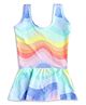 CUKOO Sleeveless Rainbow Printed Swimsuit - Multi Colour