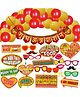 Wobbox Shubh Annaprashan Decoration Items Set which Includes Baby annaprashan Ceremony Props, Subh Annaprashan Banner, Rice Ceremony Decorations Items -(Pack of 56)