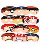 WOBBOX Assorted Pirate Eye Masks Pirate Theme Party Supplies Birthday Decoration Masks Dress-Up Party Accessory -Multicolor-(Pack of 12)
