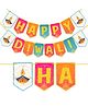 WOBBOX Happy Diwali  Bunting Banner, Diwali Décor Items, Diwali Decoration Item-Multicolor-(Pack of 1)