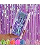Wobbox Big 3Ft X 6Ft Foil Curtains for Birthday Decoration Items, Backdrop Curtain for Decoration, Party Backdrop Decoration(Rose Red Candy) (Pack of 1)