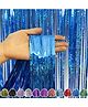 Wobbox Big 3Ft X 6Ft Foil Curtains for Birthday Decoration Items, Backdrop Curtain for Decoration, Party Backdrop Decoration(Laser Blue) (Pack of 1)