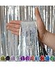 WOBBOX Big 3Ft X 6Ft Foil Curtains for Birthday Decoration Items, Backdrop Curtain for Decoration, Party Backdrop Decoration(Silver) (Pack of 1)