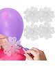 Wobbox Flower Shape Bolloon Clip Holder, Balloon Clips For Decoration, Balloon Clips Holder, Flower Balloon Clips (White) (Pack of 4)