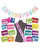 Wobbox Baby Shower Decoration Items| Baby Shower Ceremony Photo Booth Props for Photoshoot, Baby Shower Banner& Mom to Be Sash Multicolor (Pack of 18)