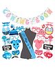 Wobbox Baby Shower Decoration Items| Baby Shower Ceremony Photo Booth Props For Photoshoot, Baby Shower Banner& Mom To Be Sash Multicolor (Pack of 30)