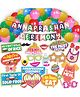 WOBBOX Annaprashan Party Props, Bunting Banner & Balloon, Annaprashan Decoration Item Multi Color (Pack of 43 )