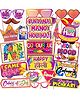 Wobbox Happy Holi Props for Party, Holi Celebration, Happy Holi Decorations Items for Home Multicolour (Pack of 24 Pcs)