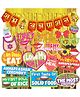 Wobbox Annaprashan Props, Subh Annaprashan Banner, Annaprashan Decoration Kit Multicolor (Pack of 24 Pcs)