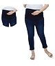 Mama & Bebe Washed  Maternity Denim Capri - Dark Blue