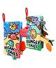 KolorFish Baby High Contrast Book Toys - Sensory Soft Books Toy for Newborn 0 3 6 12 Months Crinkle Cloth Tails Book Babies Early Development Activity Bath Book Toys for First Gift Infants (Pack of 2)
