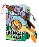 KolorFish Baby High Contrast Book Toys - Sensory Soft Books Toy for Newborn 0 3 6 12 Months Crinkle Cloth Tails Book Babies Early Development Activity Bath Book Toys for First Gift Infants (Jungle) Pack of 1