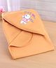 Simply Interlock Knit Bath Towel with Teddy & Text Print L 80 x B 80 cm - Orange