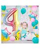 Party Anthem Giant 4 Number Birthday Foil Balloon Gradient Multicolor