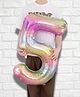 Party Anthem Giant 5 Number Birthday Foil Balloon Gradient Multicolor