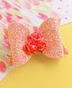 Little Tresses TBD Bow with Flowers Alligator Clip - Peach