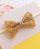 Little Tresses Zari Detailed On Net Bow Soft Headband - Mustard