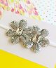 Little Tresses Twin Metallic Flower Patch Headband - Silver
