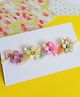 Little Tresses Colorful Mini Flowers on Leaves Soft Headband - Yellow Pink & Purple