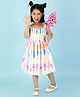 Lil' Drama Cotton Sleeveless Tie Dye Dress - Multi Colour