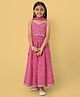 Nauti Nati Pure Cotton Sleeveless Abstract Printed Lace Embellished Lehenga Choli With Dupatta - Pink