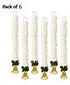 Divyakosh Garlands for Home Decoration, Gajra Hangings, Off-white Fabric Jasmine Flower with Golden Bell